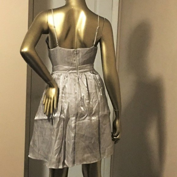 CANDIE'S Silver Sheen Spaghetti Strap Mini Cocktail Dress - Picture 6 of 10